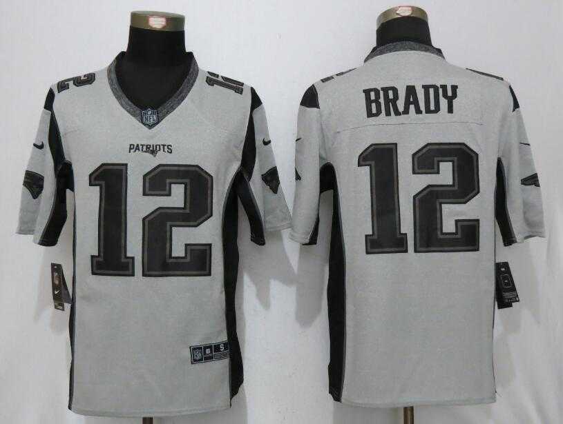 Nike New England Patriots #12 Tom Brady Gray Gridiron II Limited Stitched Jersey,We sell and wholesale Nike New England Patriots #12 Tom Brady Gray Gridiron II Limited Stitched Jersey on line form chian!